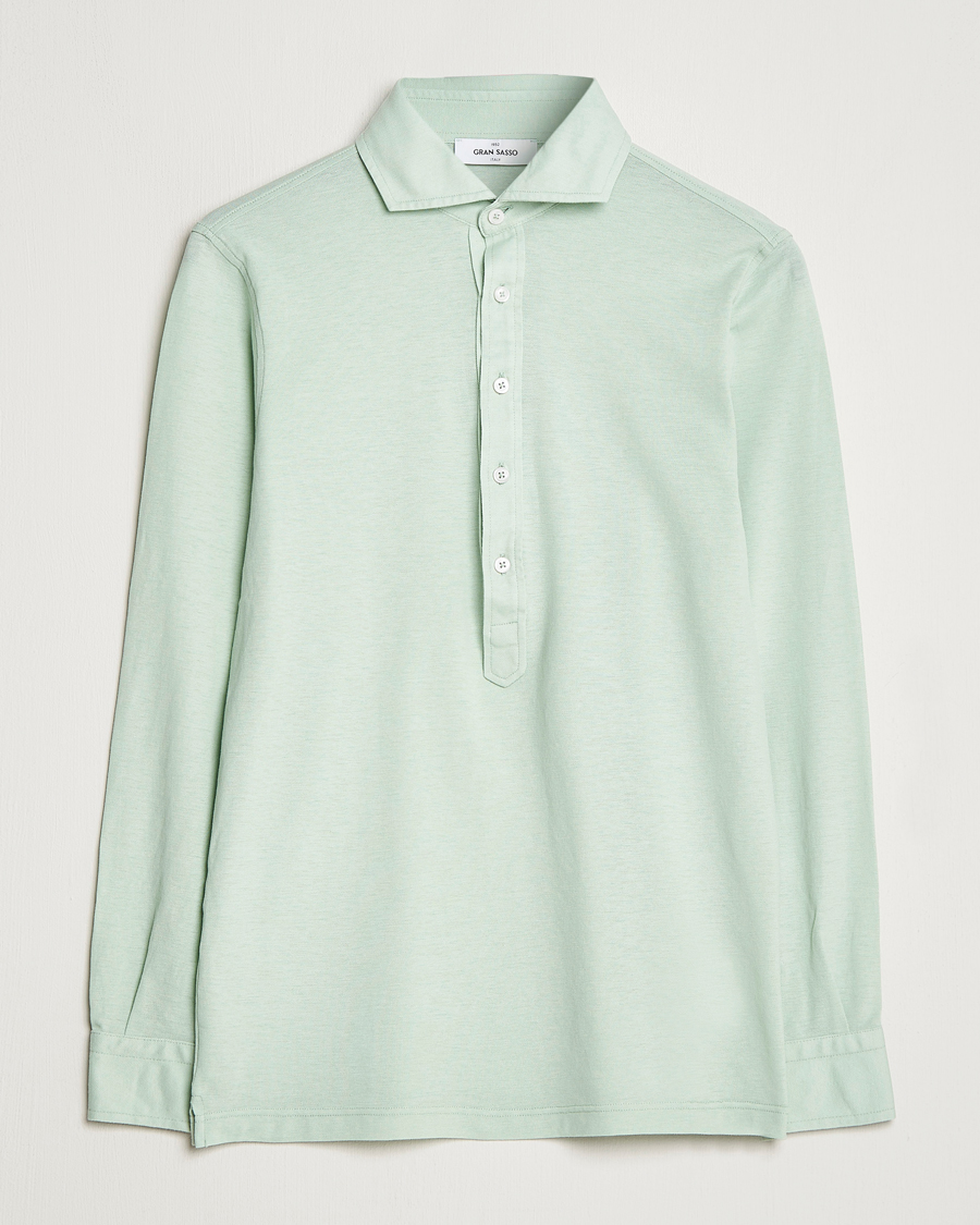 Homme | Chemises | Gran Sasso | Popover Shirt Light Green