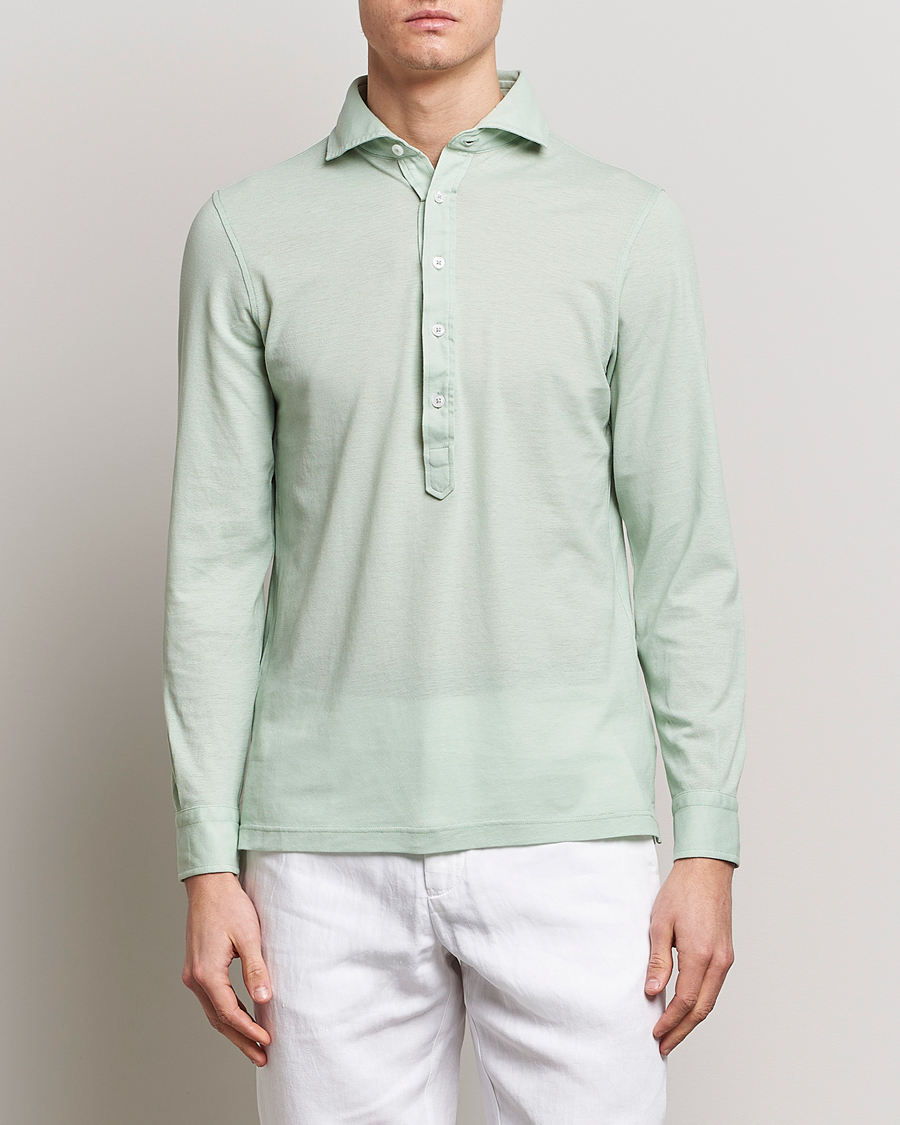 Homme | Chemises | Gran Sasso | Popover Shirt Light Green
