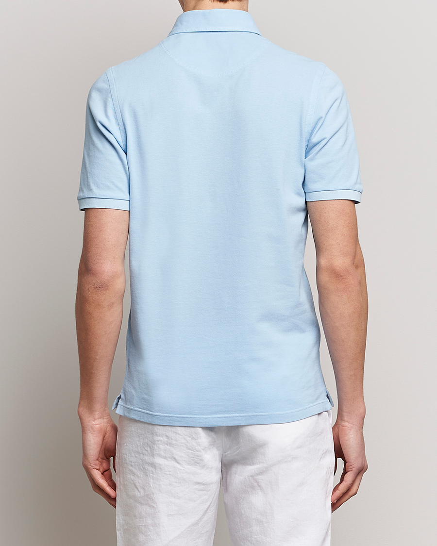 Homme | Polos | Gran Sasso | Washed Polo Light Blue