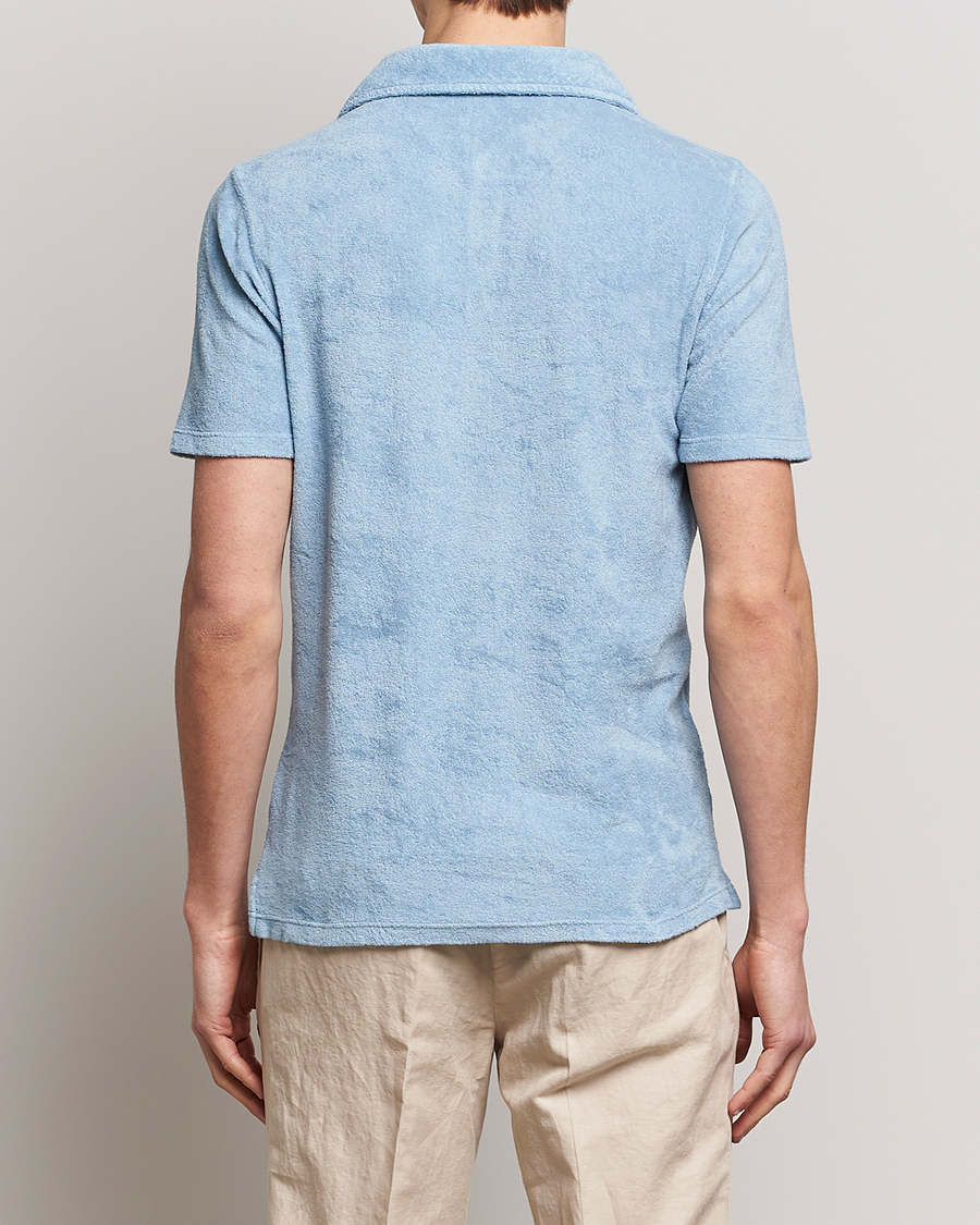 Homme | Polos | Gran Sasso | Cotton Terry Polo Light Blue