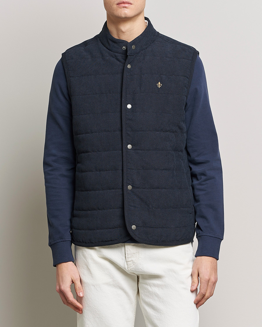 Homme | Gilets | Morris | Woburn Baby Cord Vest Blue