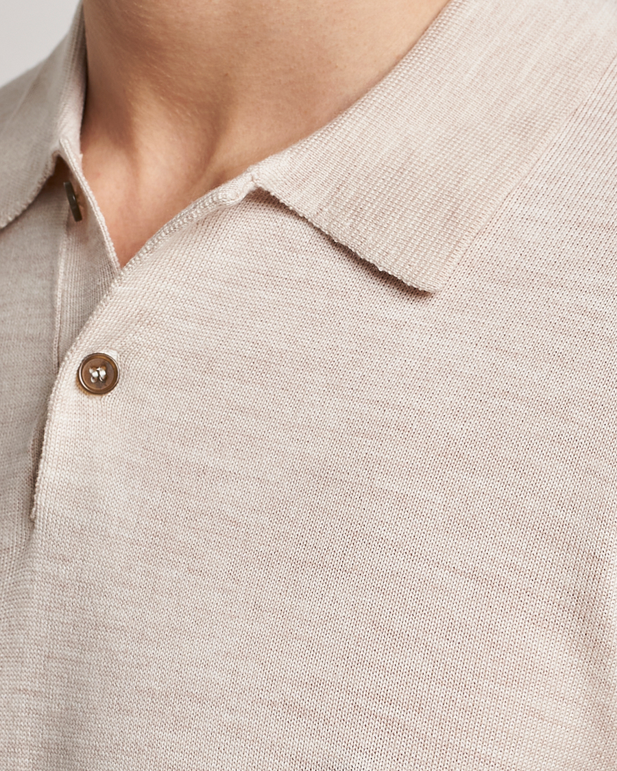 Homme | Pulls Et Tricots | Morris | Merino Knitted Polo Beige