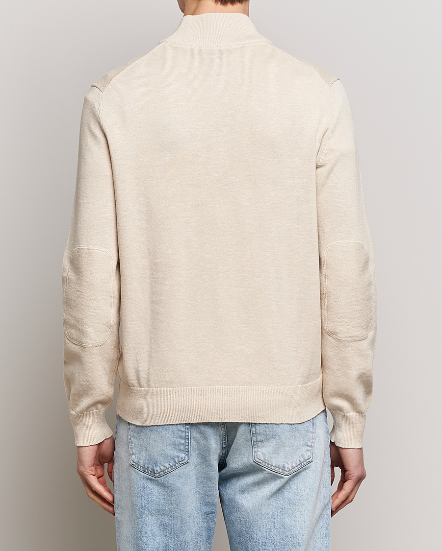 Homme | Pulls Et Tricots | Morris | Harold Cotton/Linen Summer Half Zip Ecru