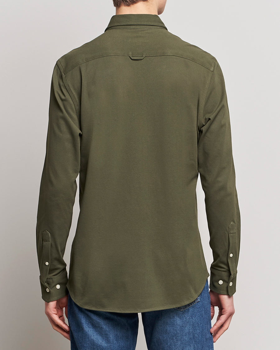Homme | Chemises | Morris | Ivory Jersey Button Down Shirt Green