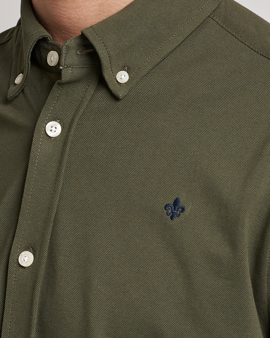 Homme | Chemises | Morris | Ivory Jersey Button Down Shirt Green