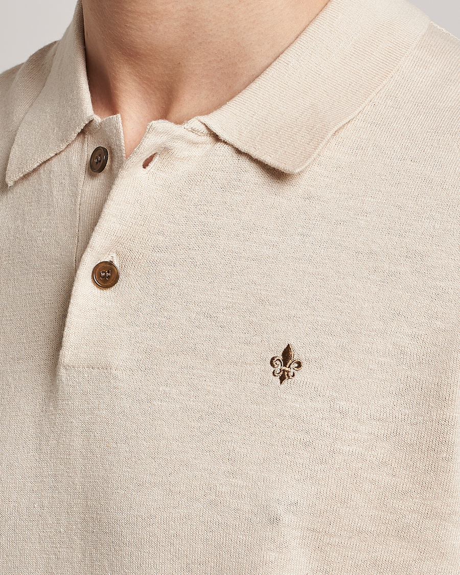Homme | Polos | Morris | Harold Cotton/Linen Summer Polo Off White