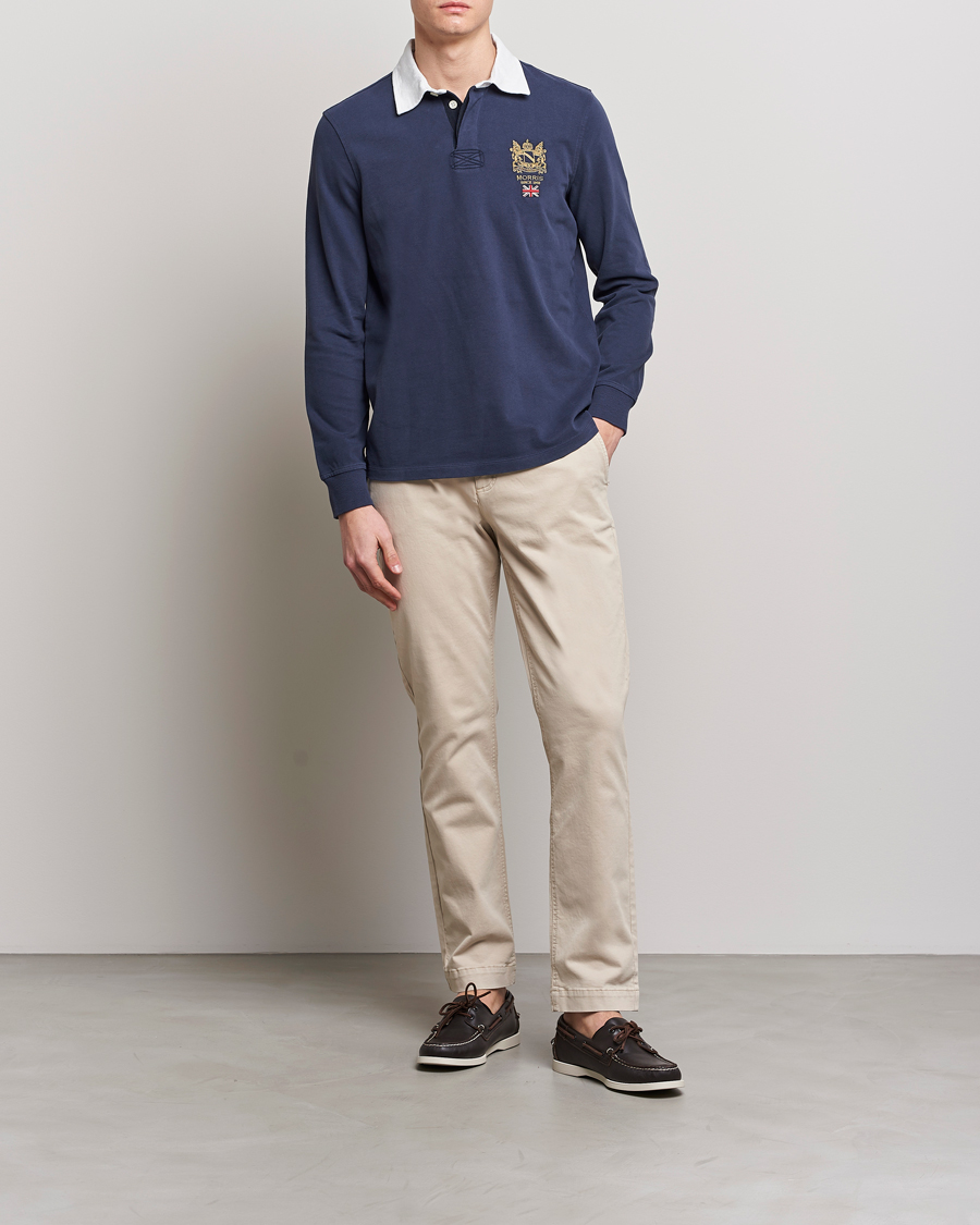 Heren | Broeken | Morris | Jeffrey Brushed Chinos Khaki