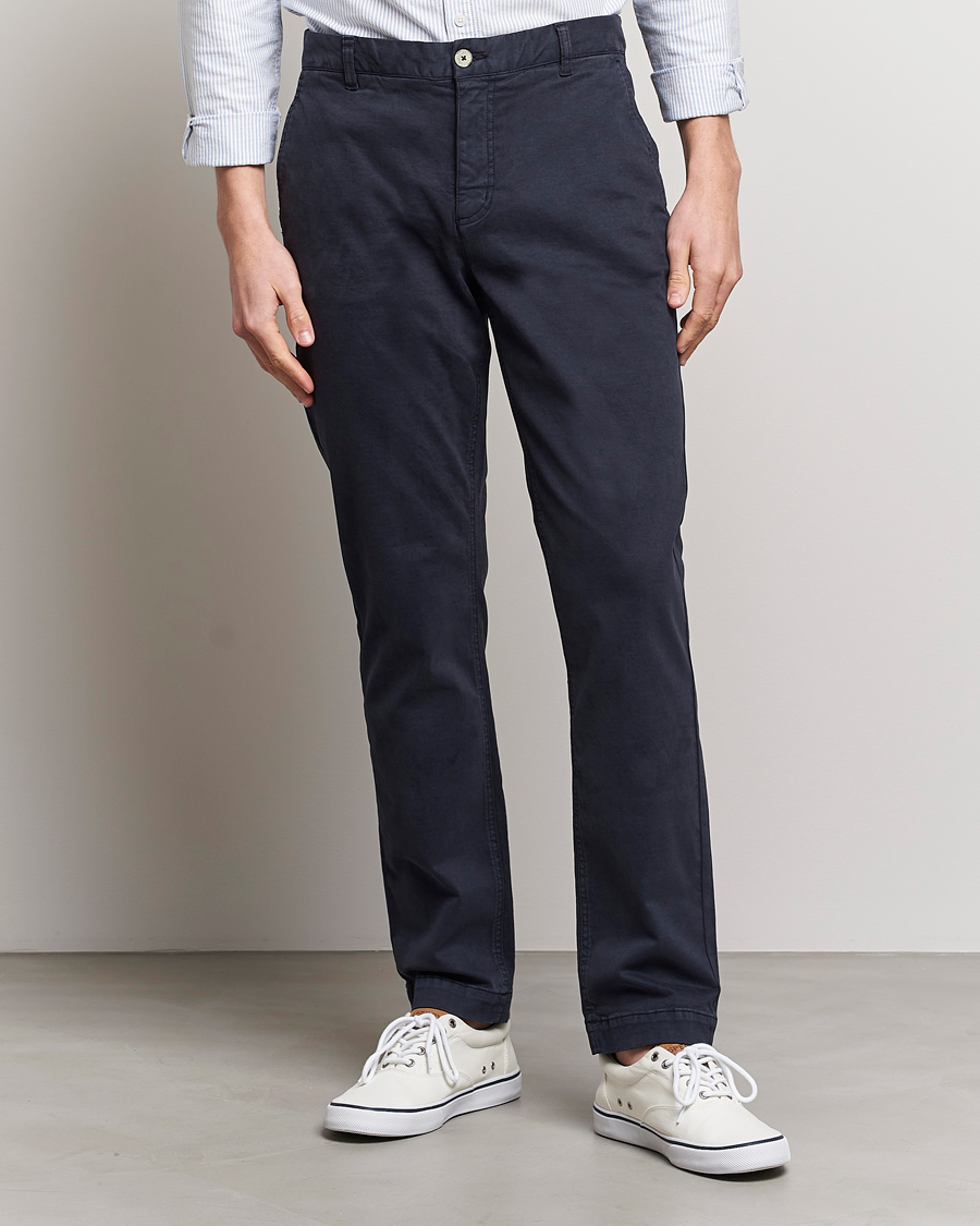 Heren | Broeken | Morris | Jeffrey Brushed Chinos Blue