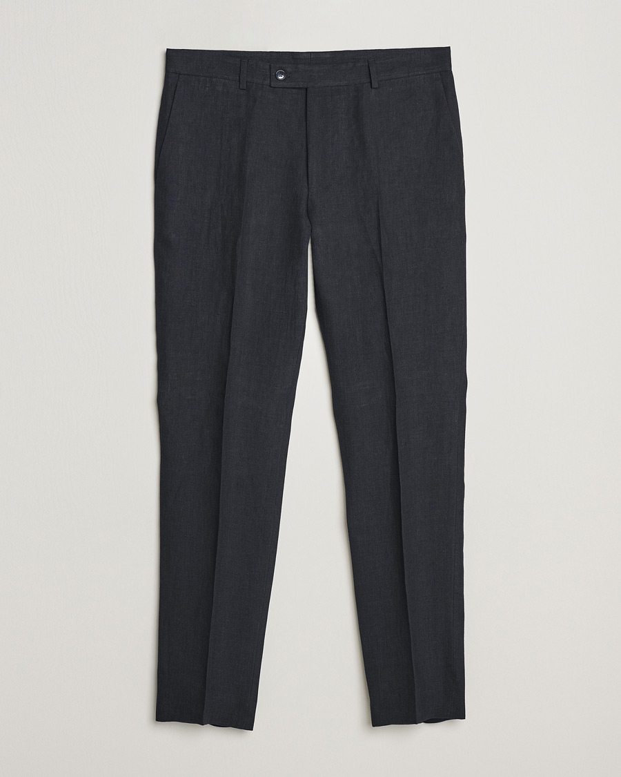 Homme | Pantalons | Morris | Bobby Linen Suit Trousers Navy
