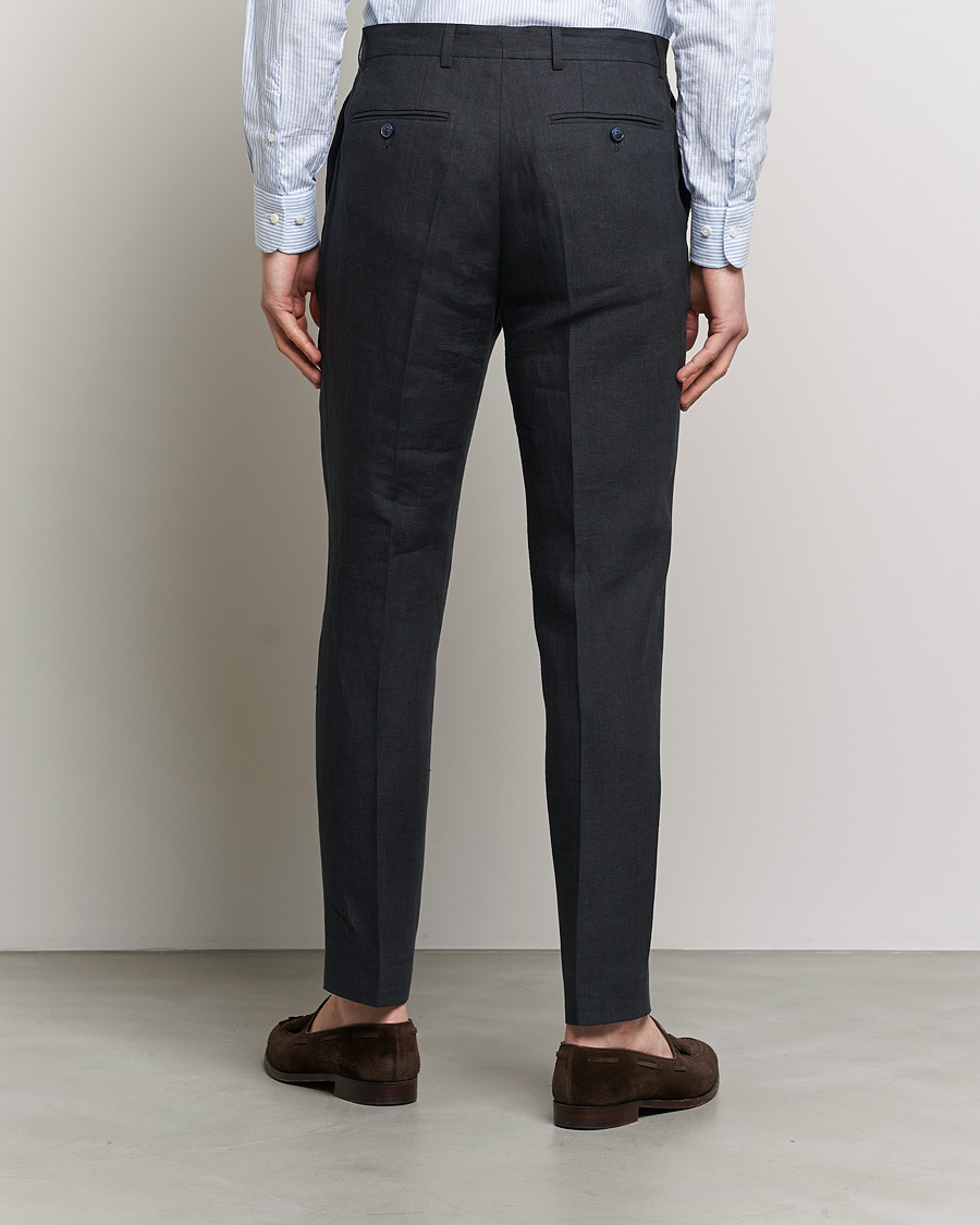 Homme | Pantalons | Morris | Bobby Linen Suit Trousers Navy