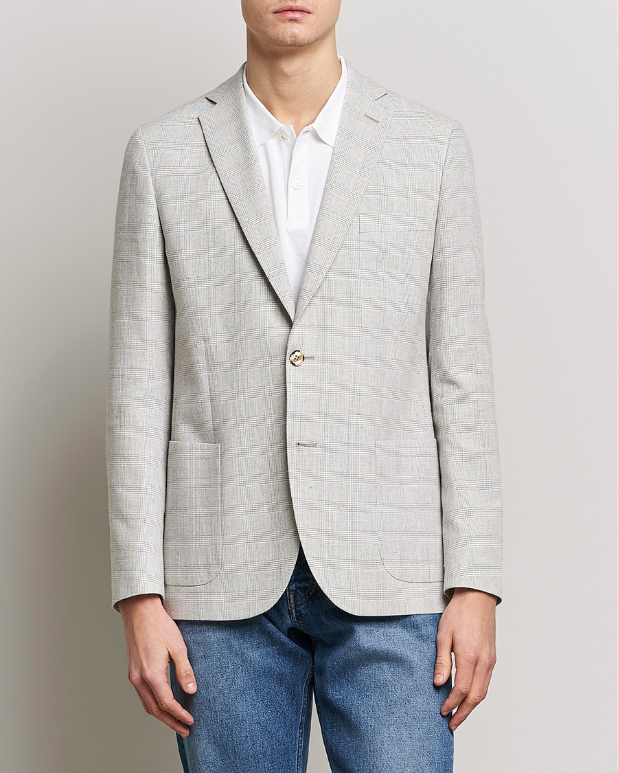 Homme | Blazers | Morris | Archie Glencheck Cotton Blazer Khaki