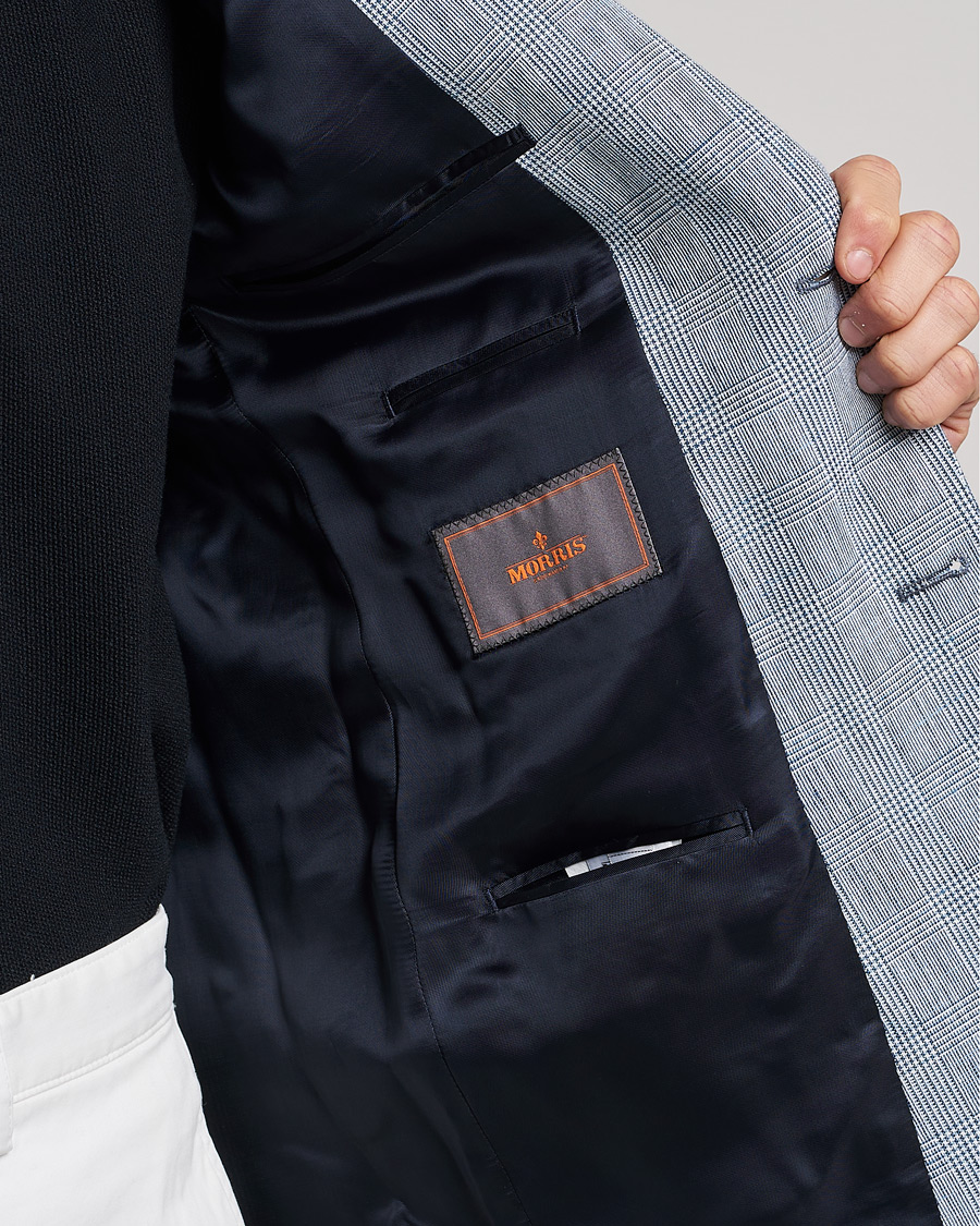 Homme | Blazers | Morris | Archie Glencheck Cotton Blazer Blue