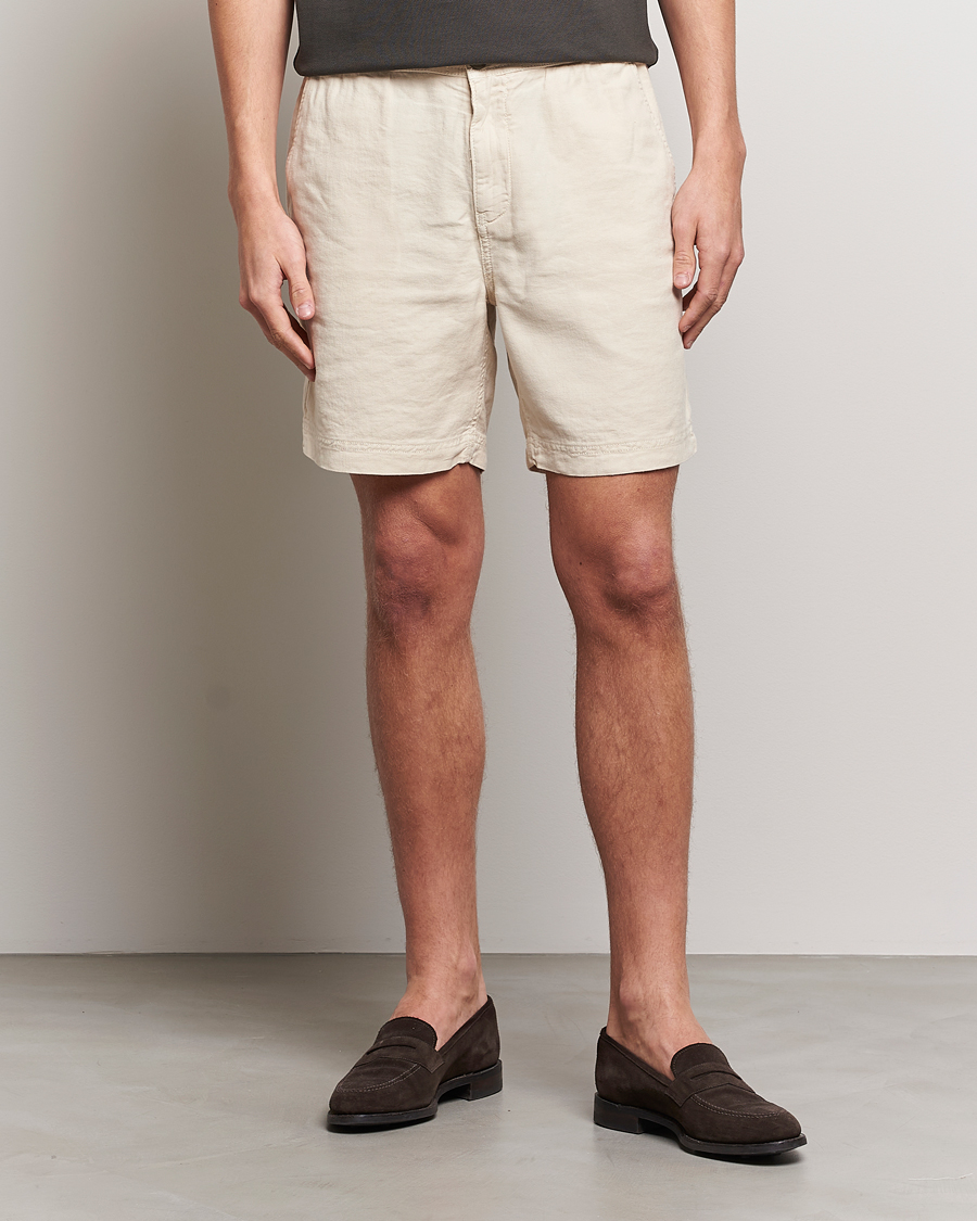 Homme | Shorts | Morris | Fenix Linen Drawstring Shorts Beige