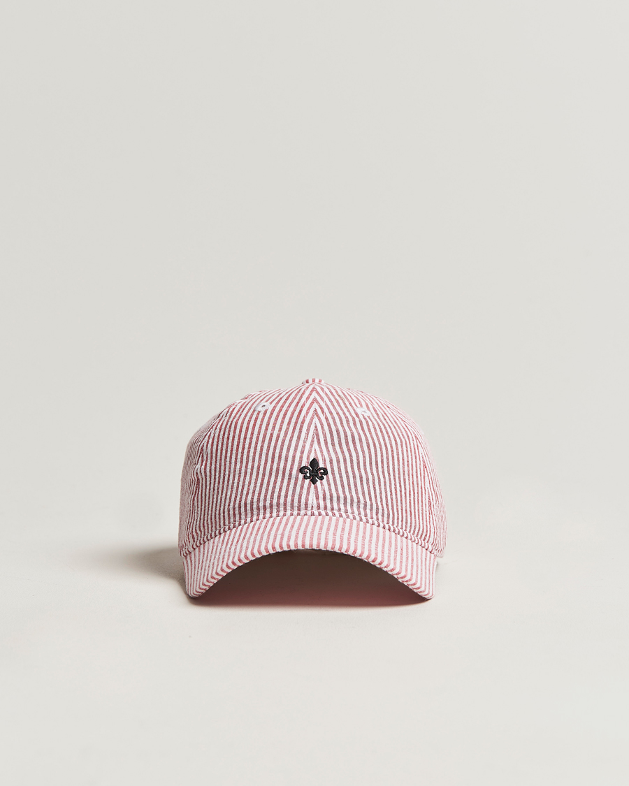 Homme | Morris Chapman StripedCotton Cap Red/White | Morris | Chapman StripedCotton Cap Red/White