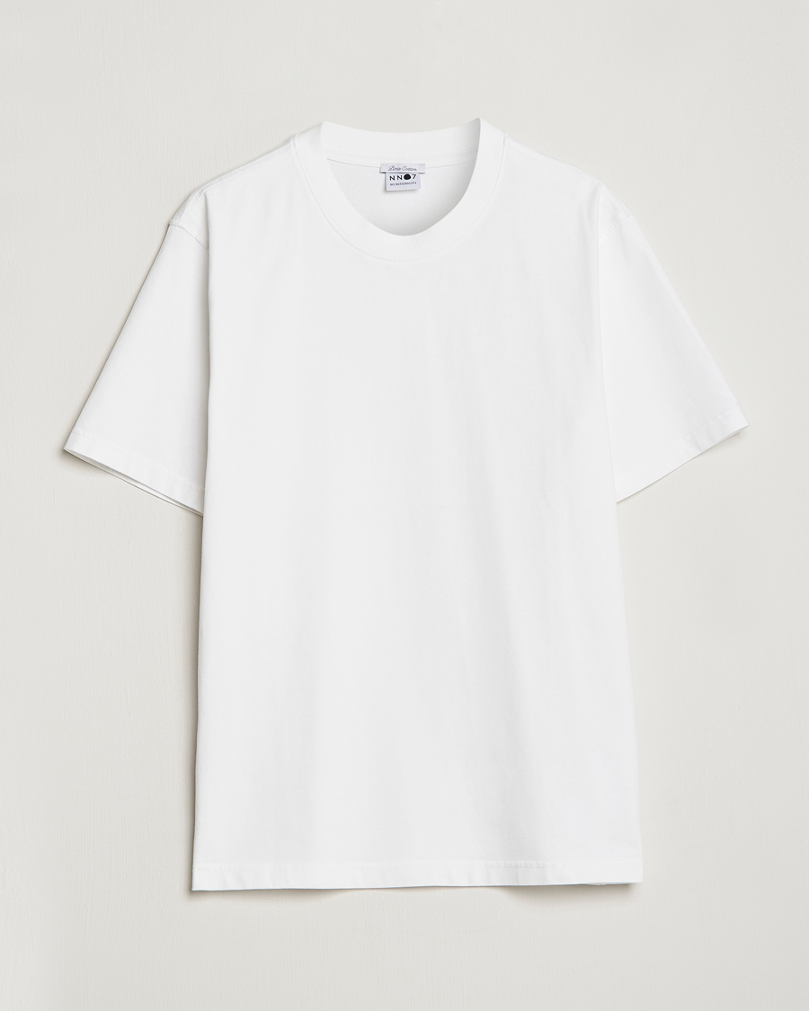 Heren | T-shirts | NN07 | Adam Pima Crew Neck T-Shirt White