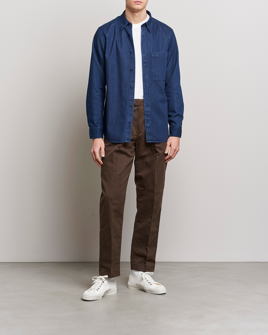 Homme | Chemises | NN07 | Cohen Tencel Denim Shirt Dark Indigo
