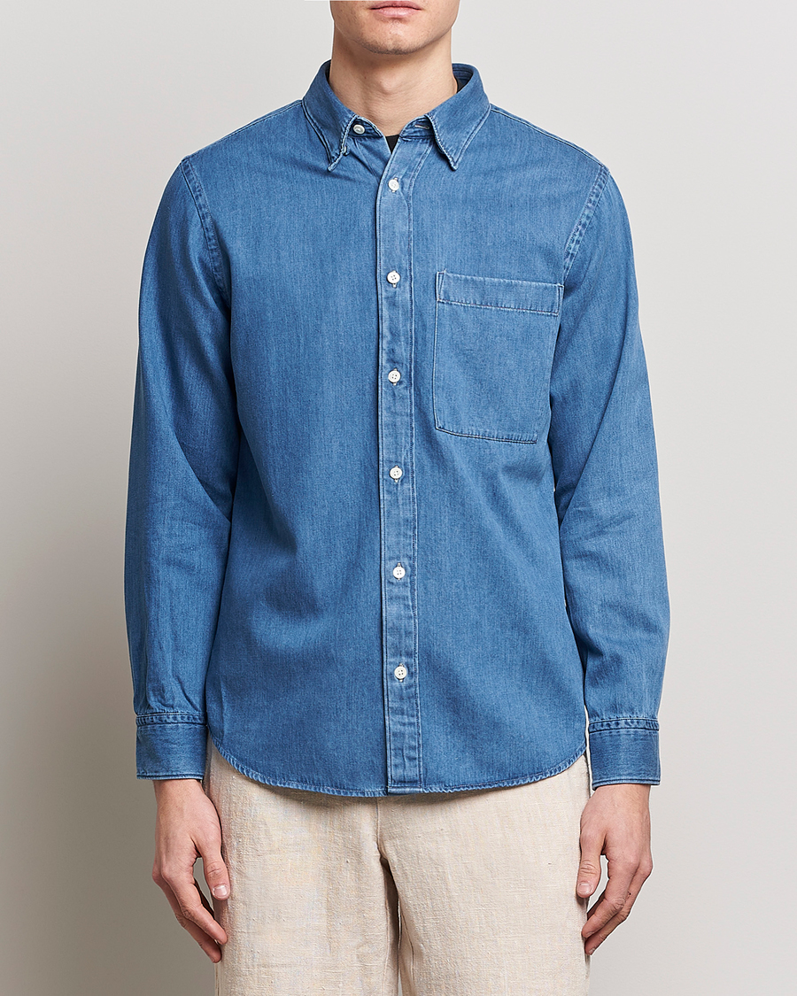 Homme | Chemises | NN07 | Cohen Tencel Denim Shirt Medium Blue