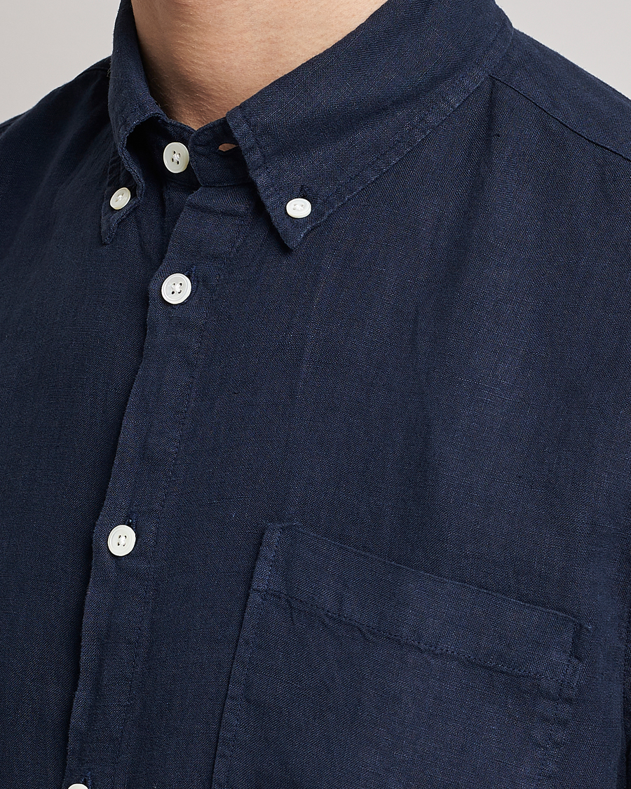 Homme | Chemises | NN07 | Arne Linen Shirt Navy Blue