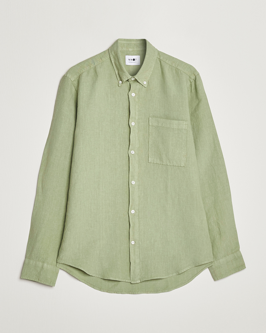 Homme | Chemises | NN07 | Arne Linen Shirt Pale Green