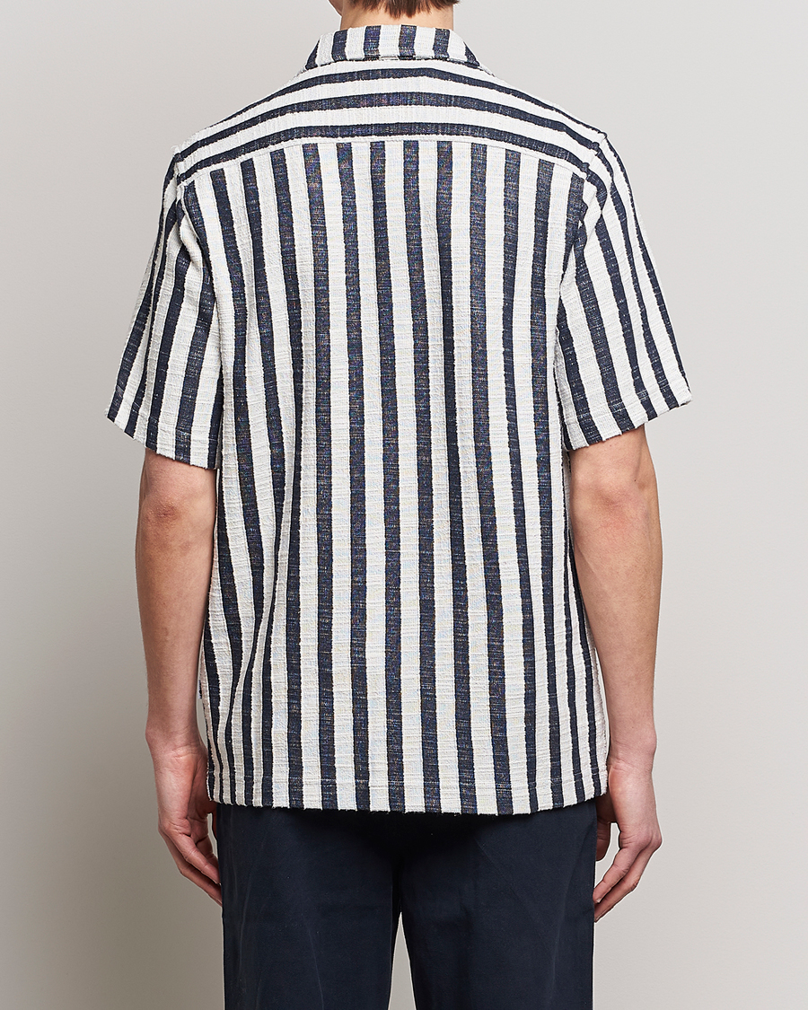 Homme | Chemises | NN07 | Julio Striped Short Sleeve Shirt Navy/White
