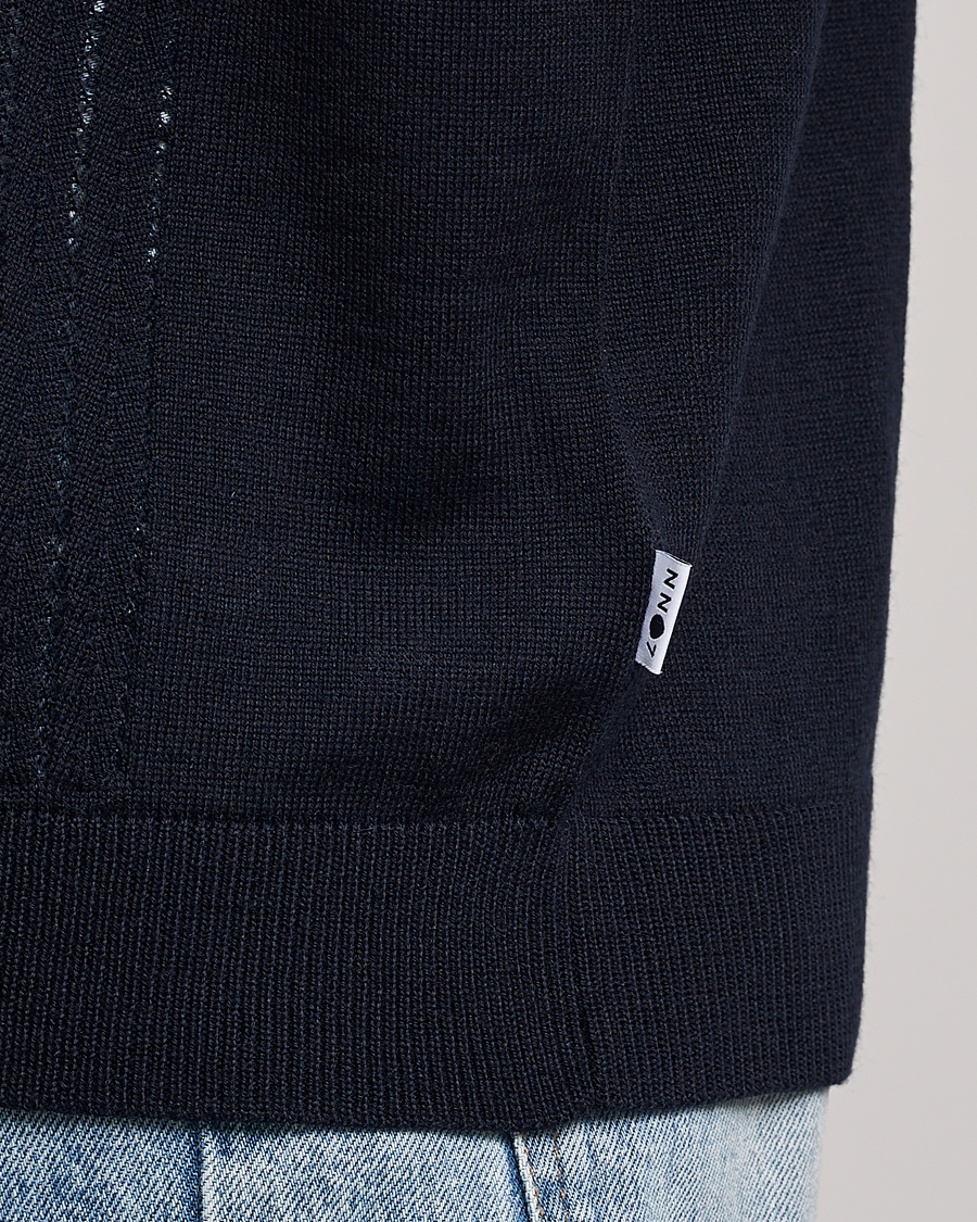 Homme | Polos | NN07 | Thor Knitted Polo Navy Blue