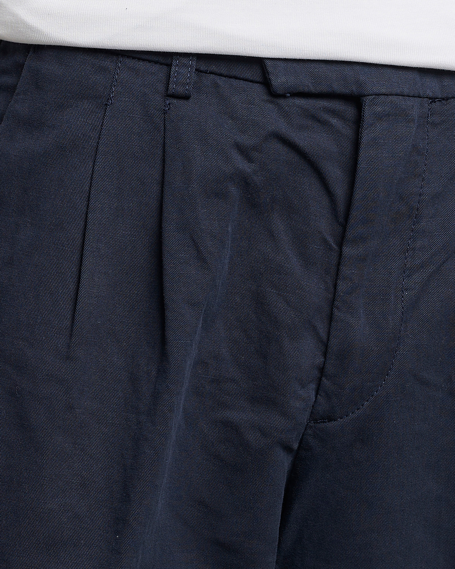 Heren | Broeken | NN07 | Fritz Pleated Trousers Navy Blue