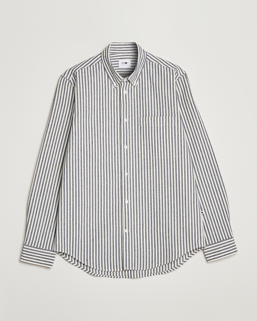 Homme | Chemises | NN07 | Arne Creppe Striped Shirt Navy/White