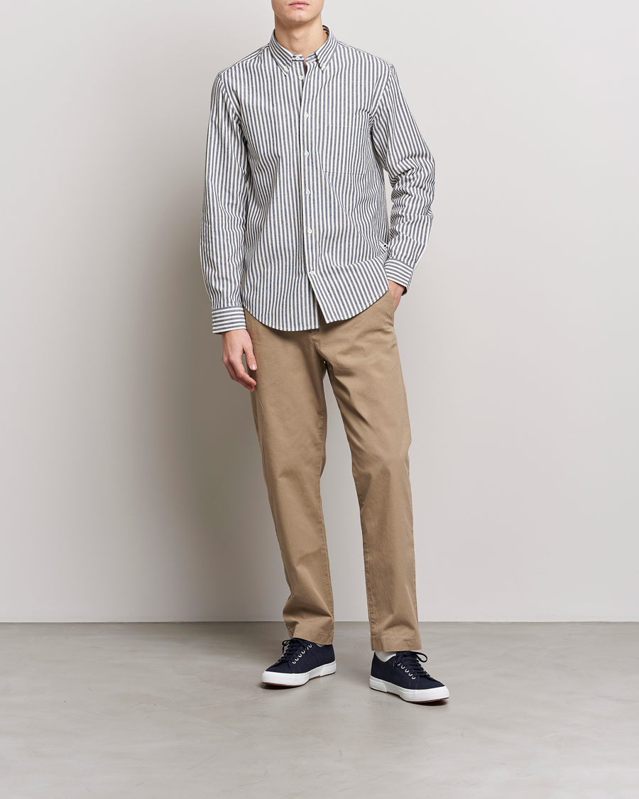 Homme | Chemises | NN07 | Arne Creppe Striped Shirt Navy/White