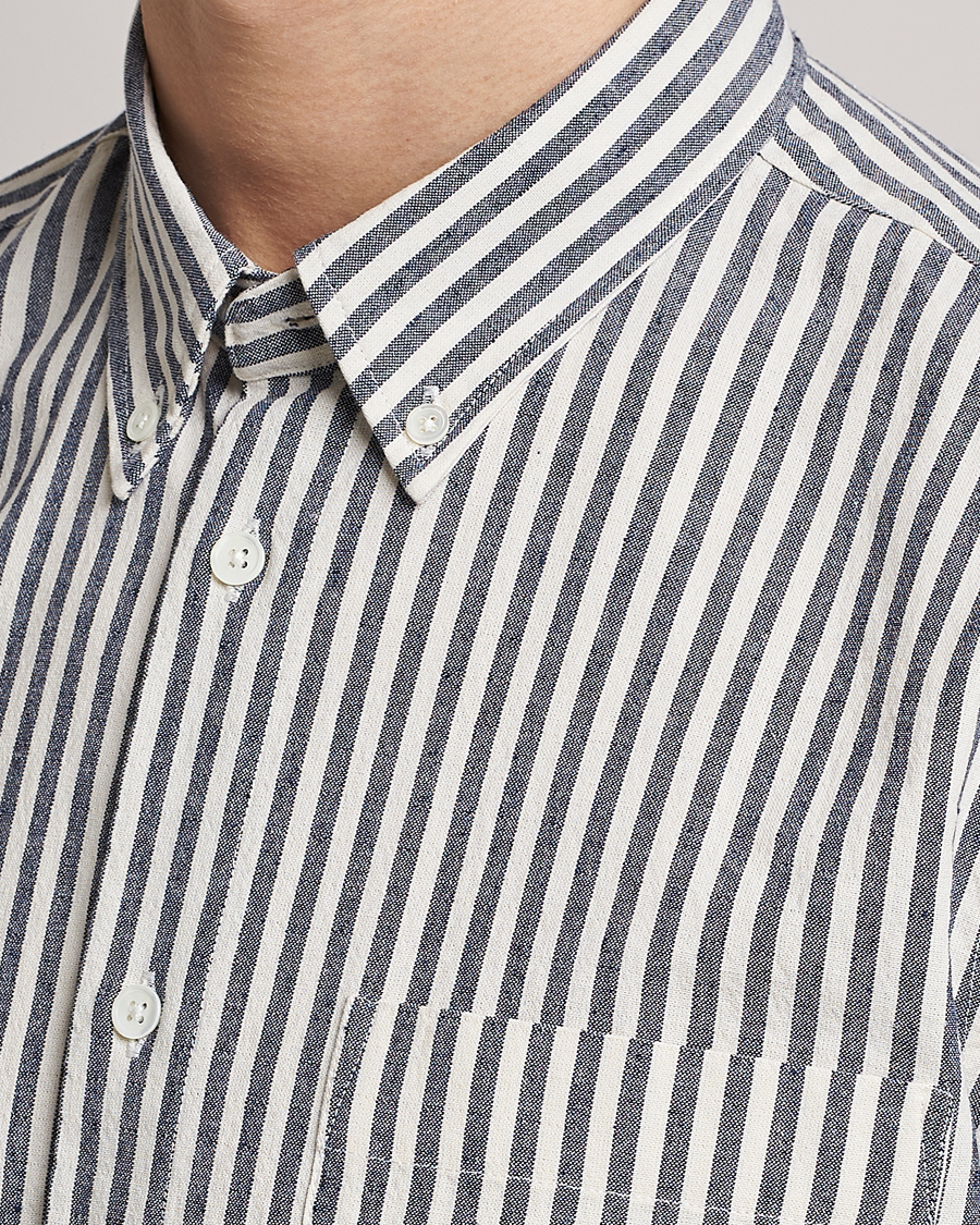 Homme | Chemises | NN07 | Arne Creppe Striped Shirt Navy/White