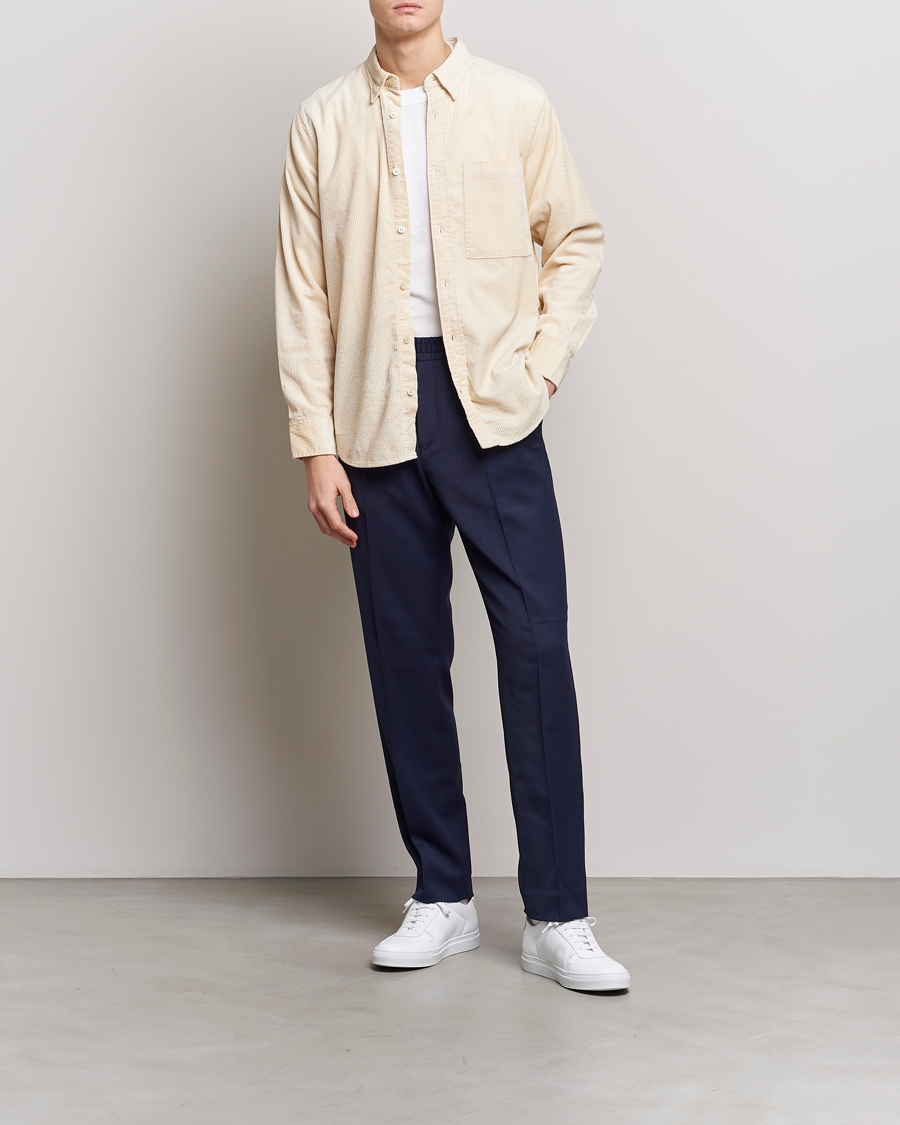 Homme | Chemises | NN07 | Cohen Tencel Corduroy Shirt Ecru
