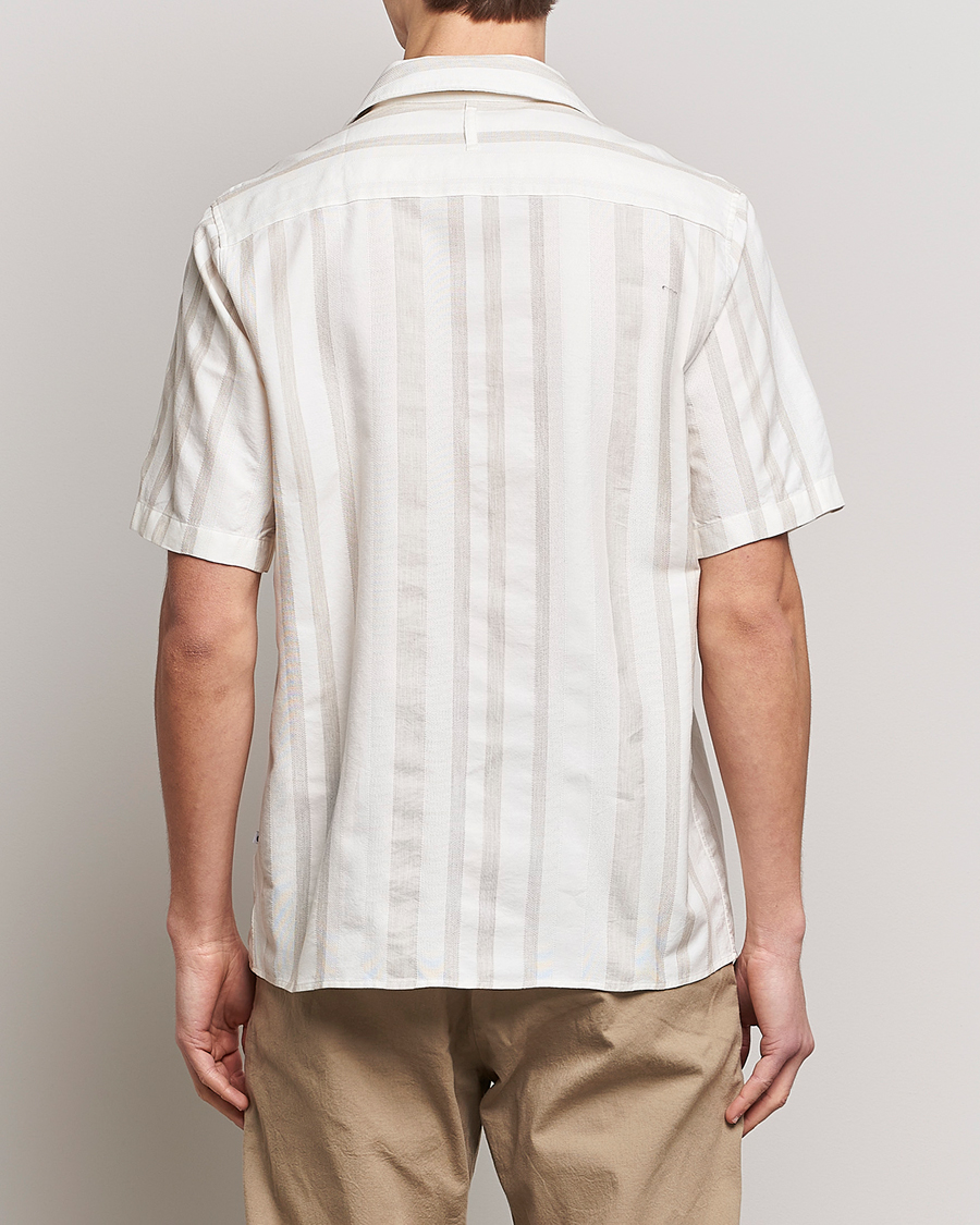 Homme | Chemises | NN07 | Julio Block Stripe Short Sleeve Shirt Khaki/White