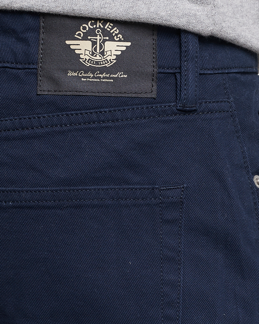 Heren | Broeken | Dockers | 5-Pocket Cotton Stretch Trousers Navy Blazer