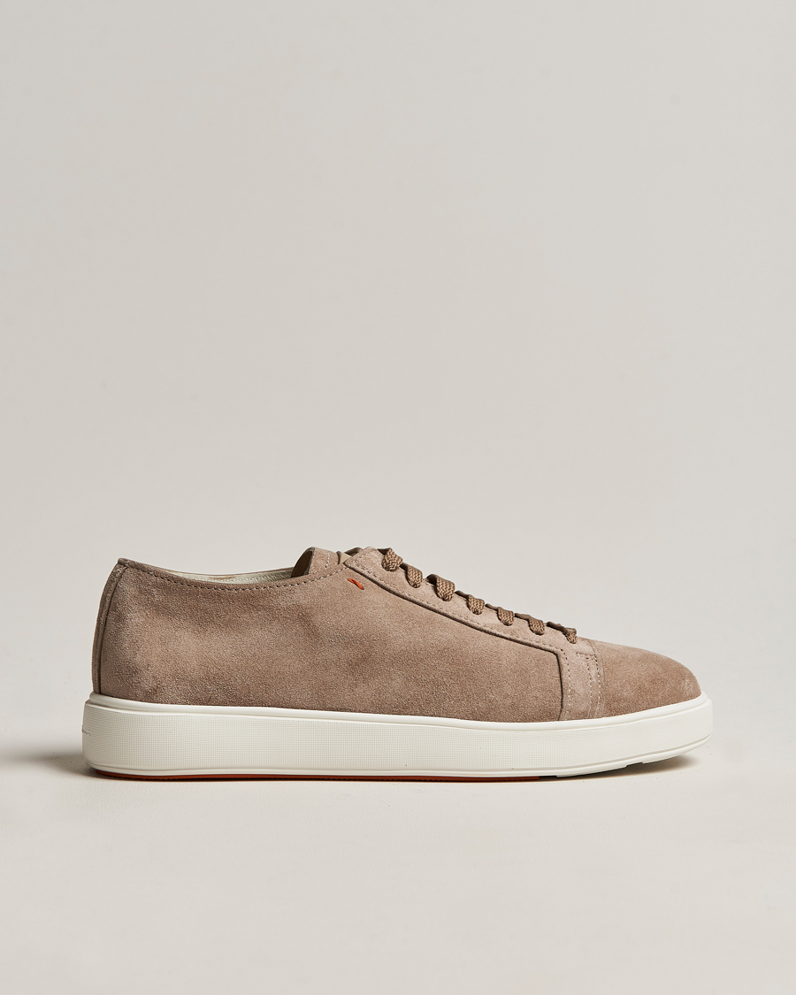 Homme | Santoni Plain Sneaker Beige Suede | Santoni | Plain Sneaker Beige Suede