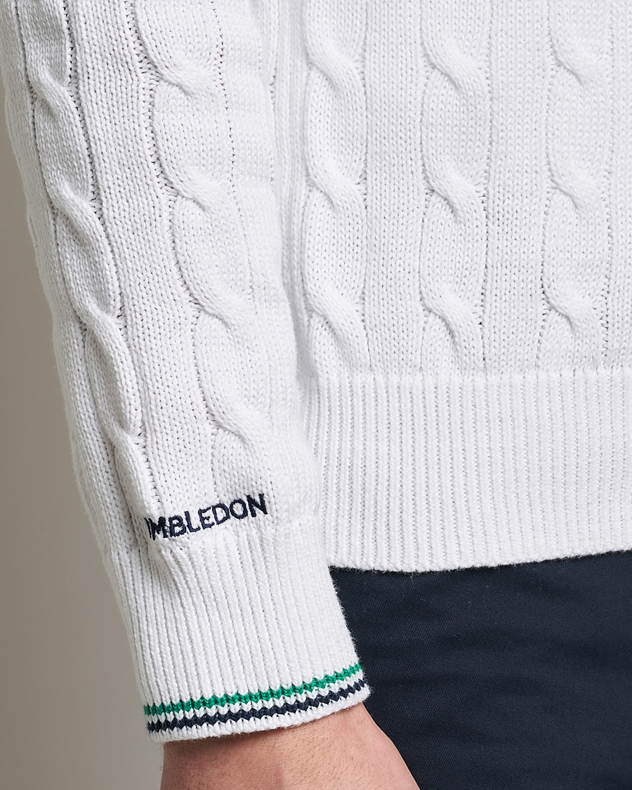Heren | Truien | Polo Ralph Lauren | Cotton Cable Knitted Polo Ceramic White