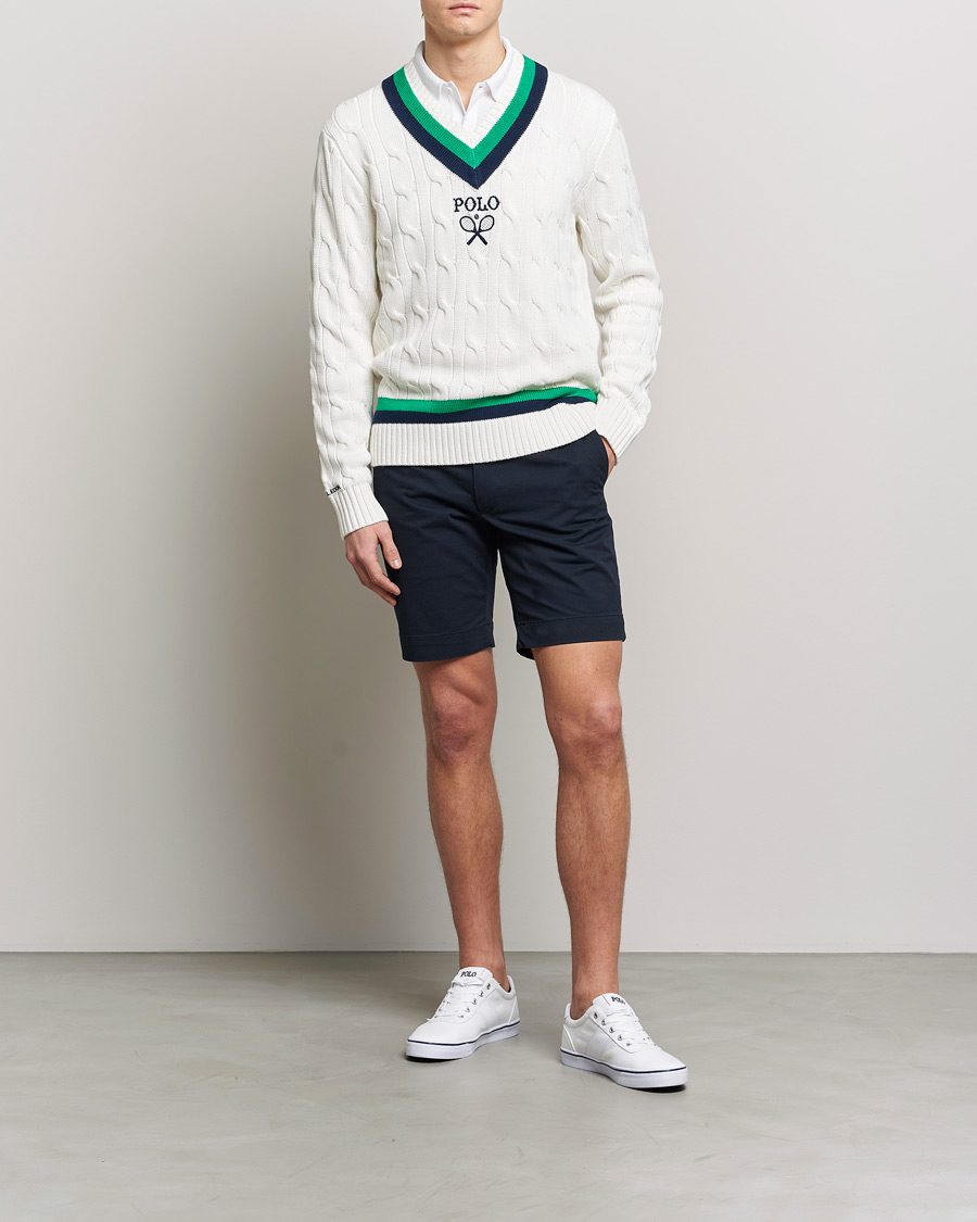 Heren | Truien | Polo Ralph Lauren | Knitted V-Neck Cricket Sweater Ceramic White