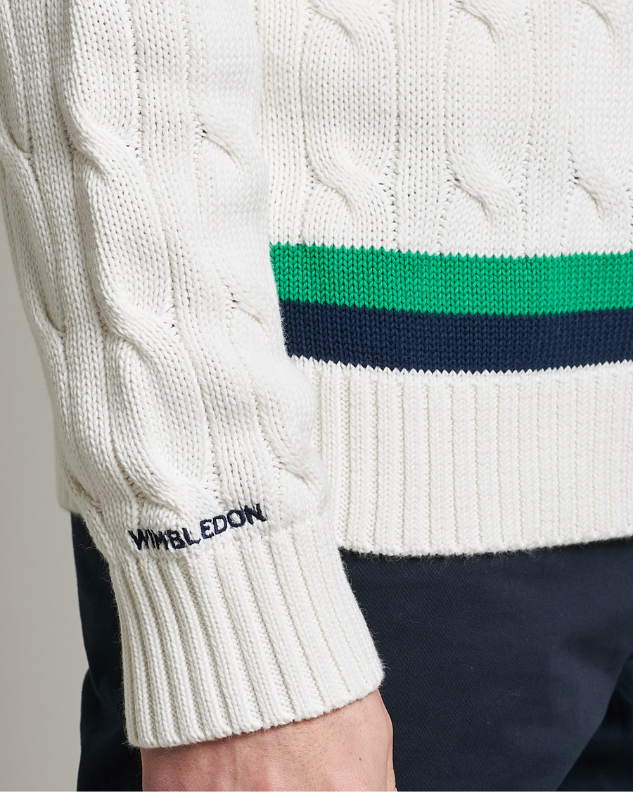 Heren | Truien | Polo Ralph Lauren | Knitted V-Neck Cricket Sweater Ceramic White