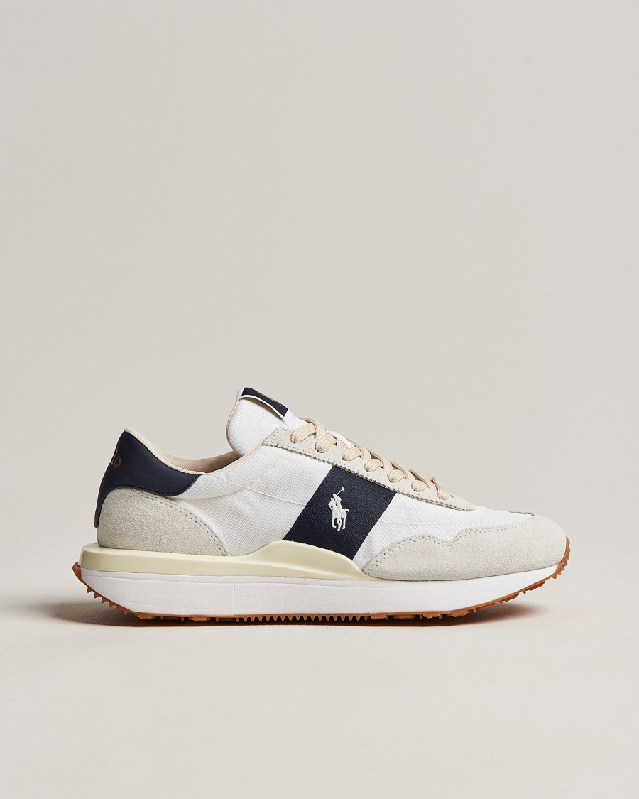 Heren | Polo Ralph Lauren Train 89 Running Sneaker White/Hunter Navy | Polo Ralph Lauren | Train 89 Running Sneaker White/Hunter Navy