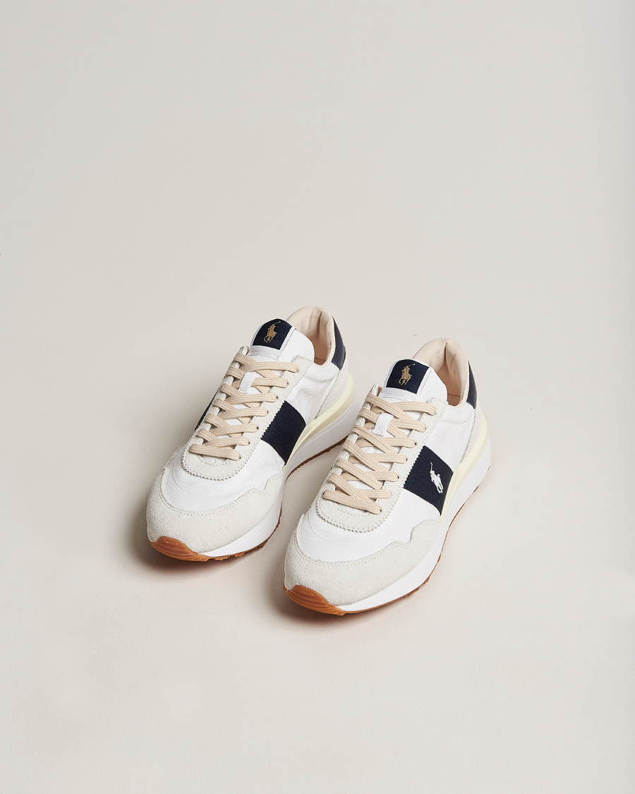 Heren | Polo Ralph Lauren Train 89 Running Sneaker White/Hunter Navy | Polo Ralph Lauren | Train 89 Running Sneaker White/Hunter Navy