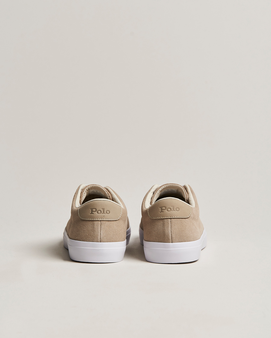 Heren | Longwood Suede Sneaker Straw Khaki | Polo Ralph Lauren | Longwood Suede Sneaker Straw Khaki