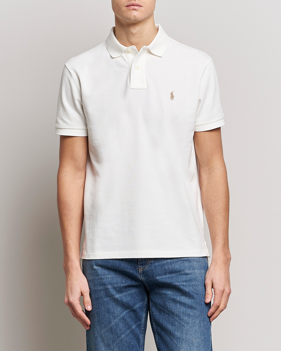 Homme | Polos | Polo Ralph Lauren | Custom Slim Fit Polo Deckwash White