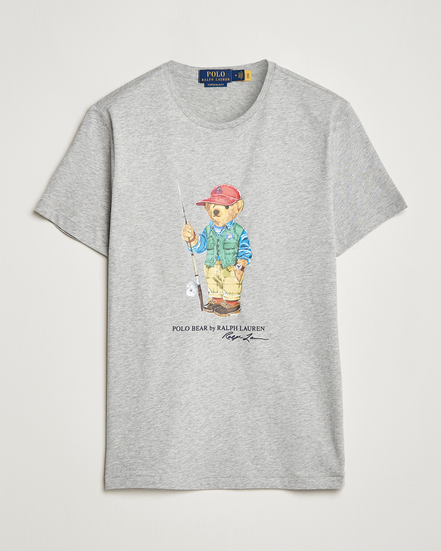 Heren | T-shirts | Polo Ralph Lauren | Printed Heritage Bear Crew Neck T-Shirt Andover Heather