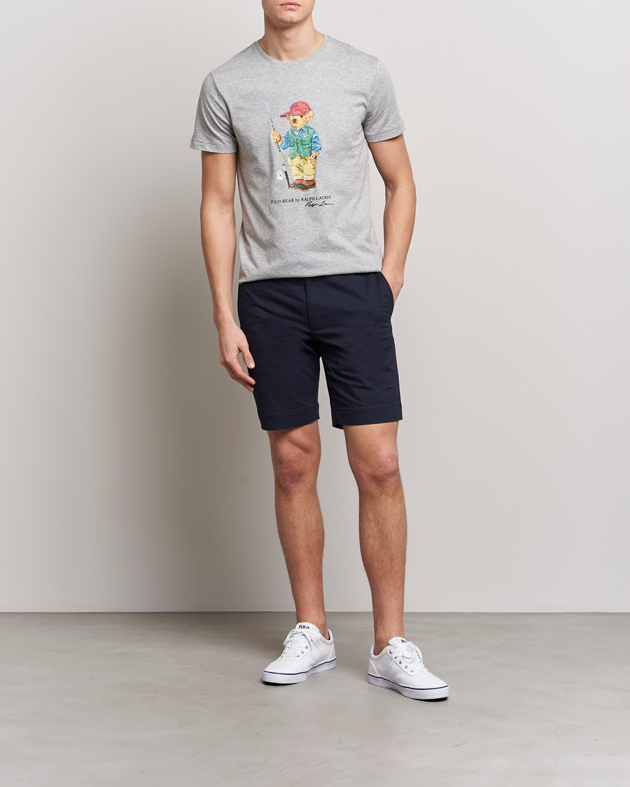 Heren | T-shirts | Polo Ralph Lauren | Printed Heritage Bear Crew Neck T-Shirt Andover Heather
