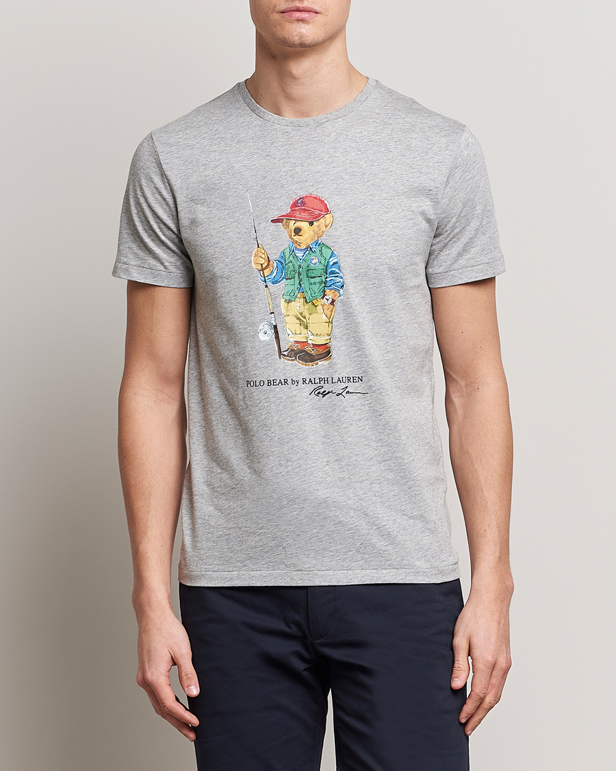 Heren | T-shirts | Polo Ralph Lauren | Printed Heritage Bear Crew Neck T-Shirt Andover Heather