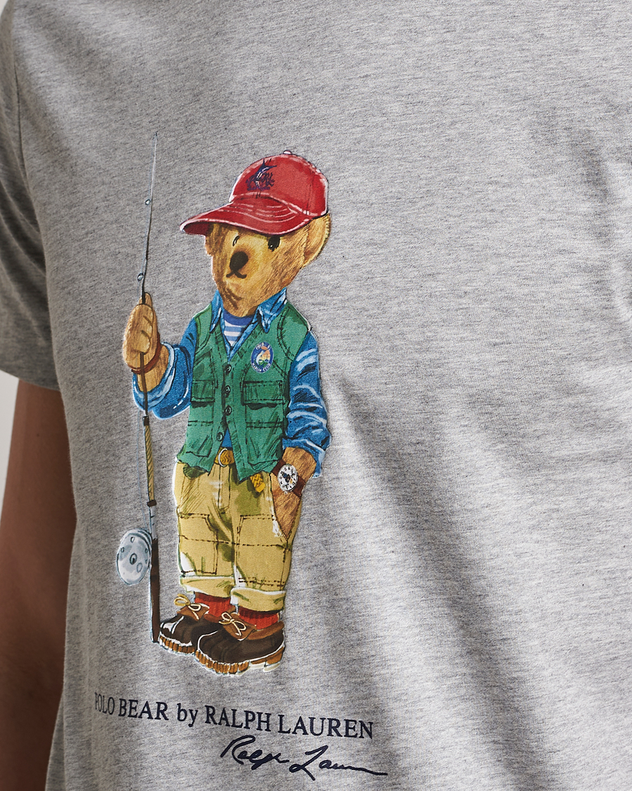 Heren | T-shirts | Polo Ralph Lauren | Printed Heritage Bear Crew Neck T-Shirt Andover Heather