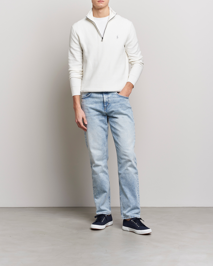 Homme | Pulls Et Tricots | Polo Ralph Lauren | Textured Half-Zip Deckwash White