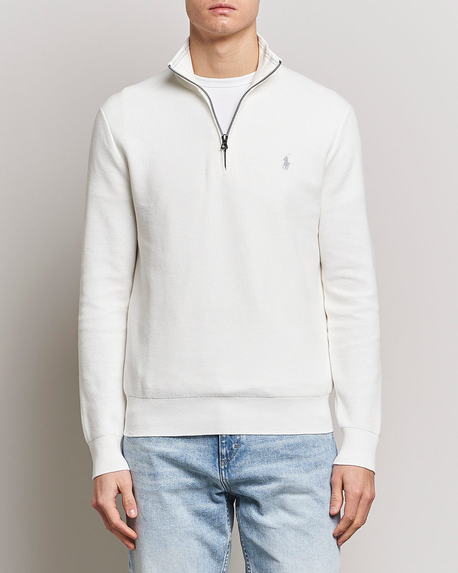 Homme | Pulls Et Tricots | Polo Ralph Lauren | Textured Half-Zip Deckwash White