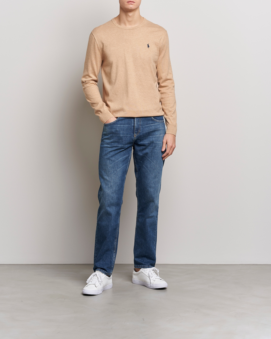 Homme | Pulls Et Tricots | Polo Ralph Lauren | Cotton Crew Neck Sweater Camel Melange
