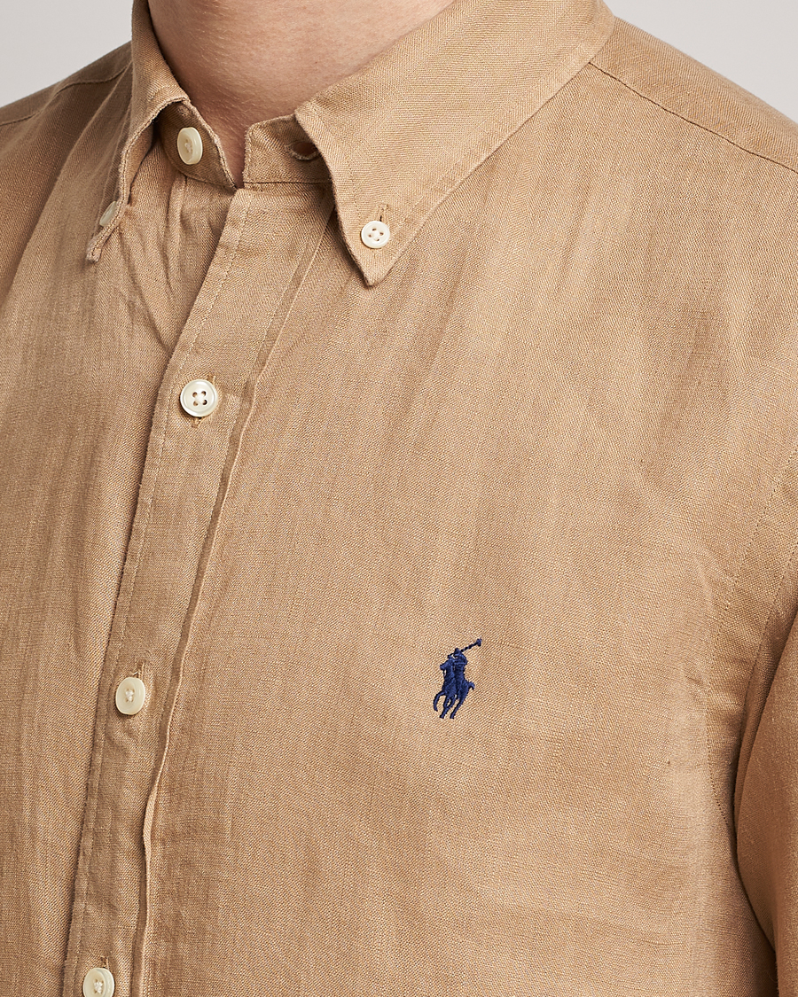 Heren | Overhemden | Polo Ralph Lauren | Custom Fit Linen Button Down Vintage Khaki