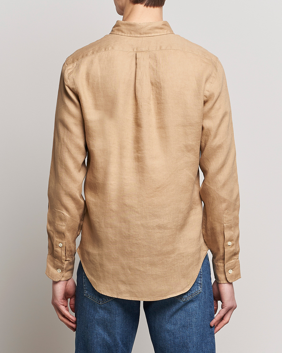 Homme | Chemises | Polo Ralph Lauren | Slim Fit Linen Button Down Shirt Vintage Khaki