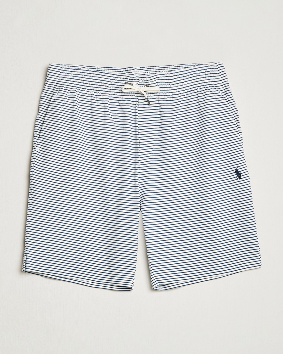 Heren | Korte broek | Polo Ralph Lauren | Brused Spa Jersey Striped Sweatshorts White/Blue